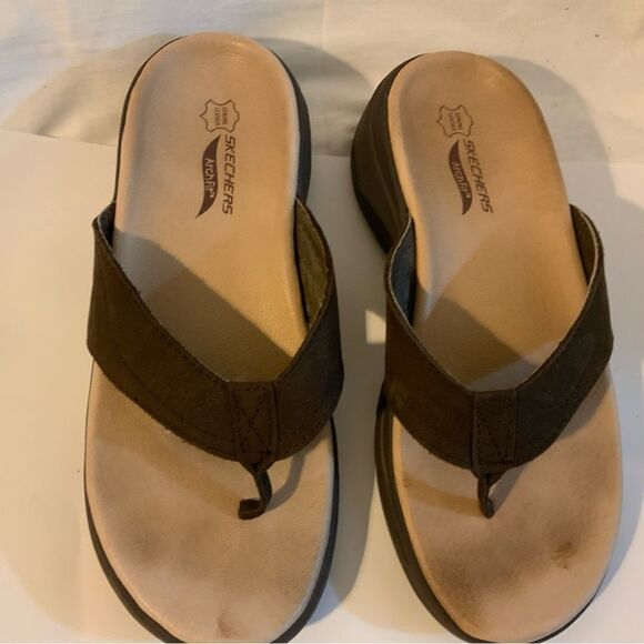 Sketchers Go Walk Sandals archfit size 6 brown - Picture 7 of 10